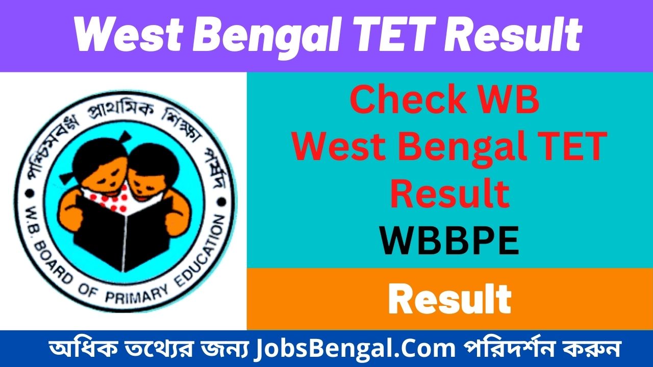 WB TET Result 2024 West Bengal TET Marksheet, Cutoff Marks